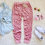 Agave Rose Velvet Joggers: Alternate View #4