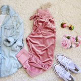 Agave Rose Velvet Joggers: Alternate View #1