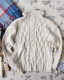 Alaska Fisherman's Sweater in Cream: Alternate View #3