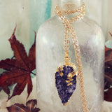 Amethyst Arrow Necklace: Alternate View #1