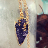 Amethyst Arrow Necklace: Alternate View #2