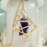 Amethyst Moon Necklace: Alternate View #1