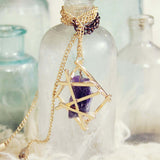 Amethyst Moon Necklace: Alternate View #2