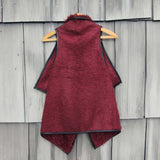 Arctic Sherpa Vest in Burgundy: Alternate View #2