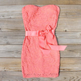 Arizona Lace Dress in Coral: Alternate View #1