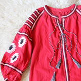 Arizona Sky Blouse in Red: Alternate View #2