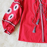Arizona Sky Blouse in Red: Alternate View #3
