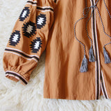 Arizona Sky Blouse in Rust: Alternate View #4