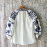 Arizona Sky Blouse in Navy White: Alternate View #4