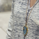 Arrow & Stone Necklace: Alternate View #2