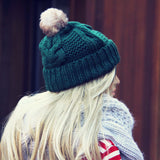 The Ashton Beanie in Green: Alternate View #1