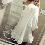 Astilbe Lace Top in White (wholesale): Alternate View #2