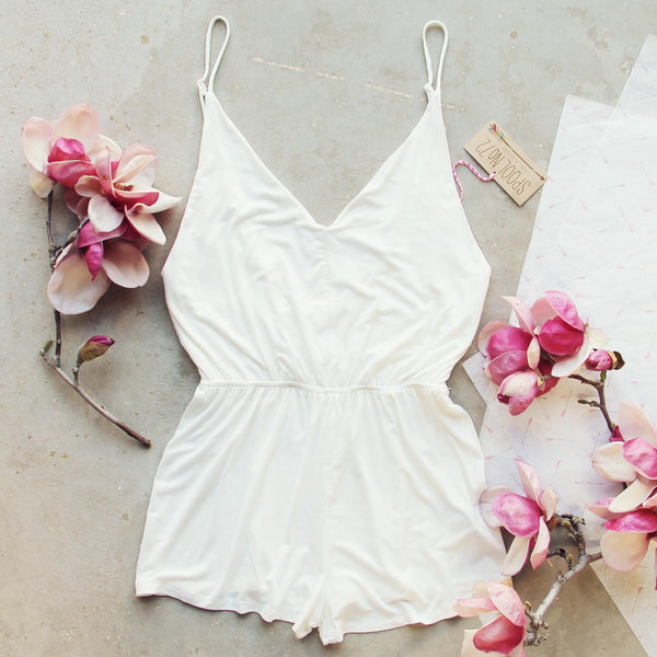 White Avalon Romper: Featured Product Image