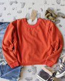 Bailey Tie Back Sweatshirt in Rust: Alternate View #3