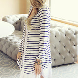 Basic Stripe Cardigan: Alternate View #3