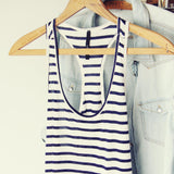 Basic Stripe Tank in Navy: Alternate View #2