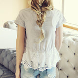 Battenburg Lace Tee: Alternate View #2