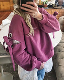 Belle Tie Sweatshirt in Pink: Alternate View #2