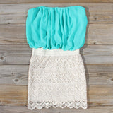 Bewilder Lace Dress in Sea: Alternate View #1