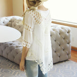 The Blake Tunic in White: Alternate View #3