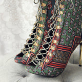 Block Print Heels: Alternate View #2