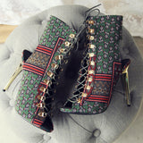 Block Print Heels: Alternate View #3