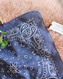 Luxe Cotton Bandana in Blue: Alternate View #3