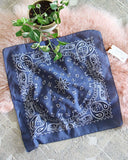 Luxe Cotton Bandana in Blue: Alternate View #2