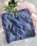 Luxe Cotton Bandana in Blue: Alternate View #2