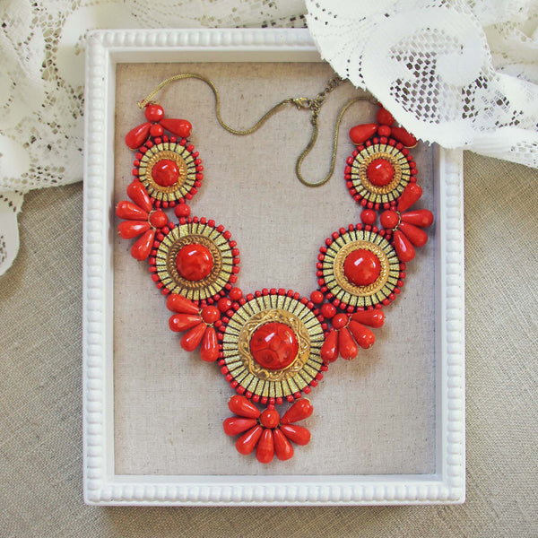 Bohemian Romance Necklace in Coral: Featured Product Image