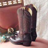 Bordeaux Vintage Boots: Alternate View #3
