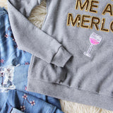 Bow & Drape Merlot Sweatshirt: Alternate View #3