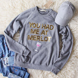 Bow & Drape Merlot Sweatshirt: Alternate View #1