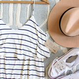 The Boyfriend Stripe Tank in Navy: Alternate View #2