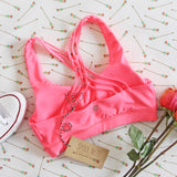 Spool Active Braided Sports Bra in Pink: Alternate View #1