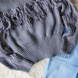 Cable & Feather Sweater in Gray: Alternate View #3