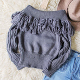 Cable & Feather Sweater in Gray: Alternate View #4
