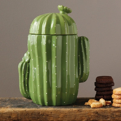 succulent cookie jar Stoneware Cactus Cookie Jar