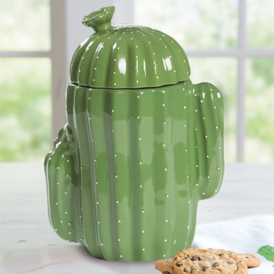 succulent cookie jar Stoneware Cactus Cookie Jar
