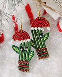 Christmas Cactus Earrings: Alternate View #2