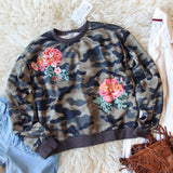 Camo Rose Sweatshirt: Alternate View #1