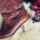 Caramel Stitch Vintage Boots: Alternate View #2
