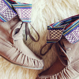 Caribou Moccasins in Taupe: Alternate View #2