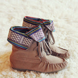 Caribou Moccasins in Taupe: Alternate View #3