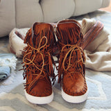 Cedar Fringe Booties: Alternate View #2