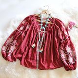 Celine Top in Burgundy (wholesale): Alternate View #1