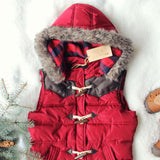 Chalet Cozy Vest in Burgundy: Alternate View #2