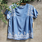 Chambray Boheme Top: Alternate View #1