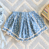 Chambray & Daisies Shorts: Alternate View #3