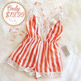 Citrus Romper in Orange: Alternate View #1